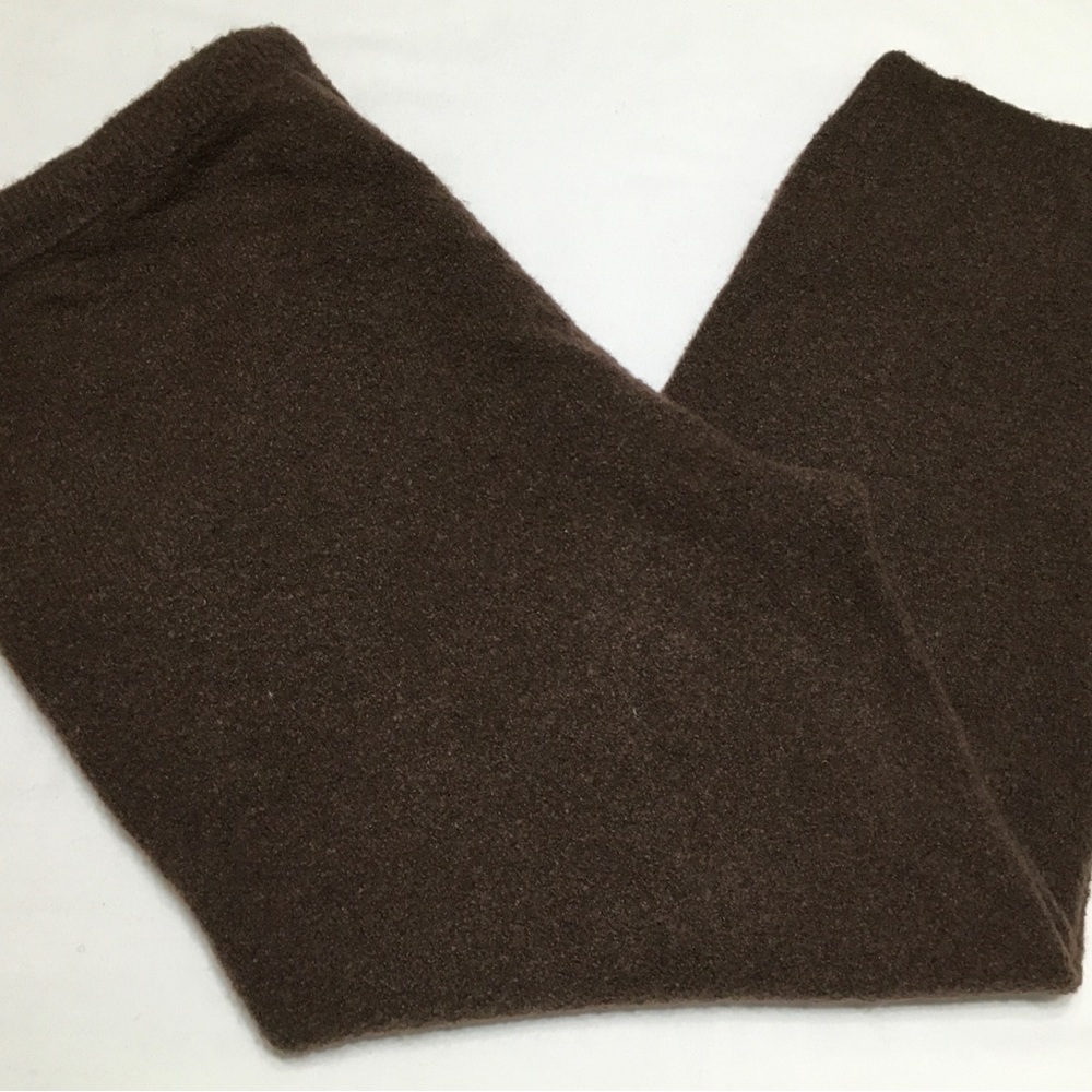 Auden Women's Size 1X Brown Sweater Knit Ribbed Cuffed-Leg Jogger Pajama Pants - Picture 3 of 7
